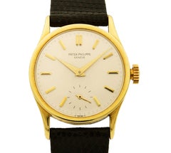 Patek Philippe Calatrava 18K Yellow Gold Manual Wind Men's Vintage Watch 3796J