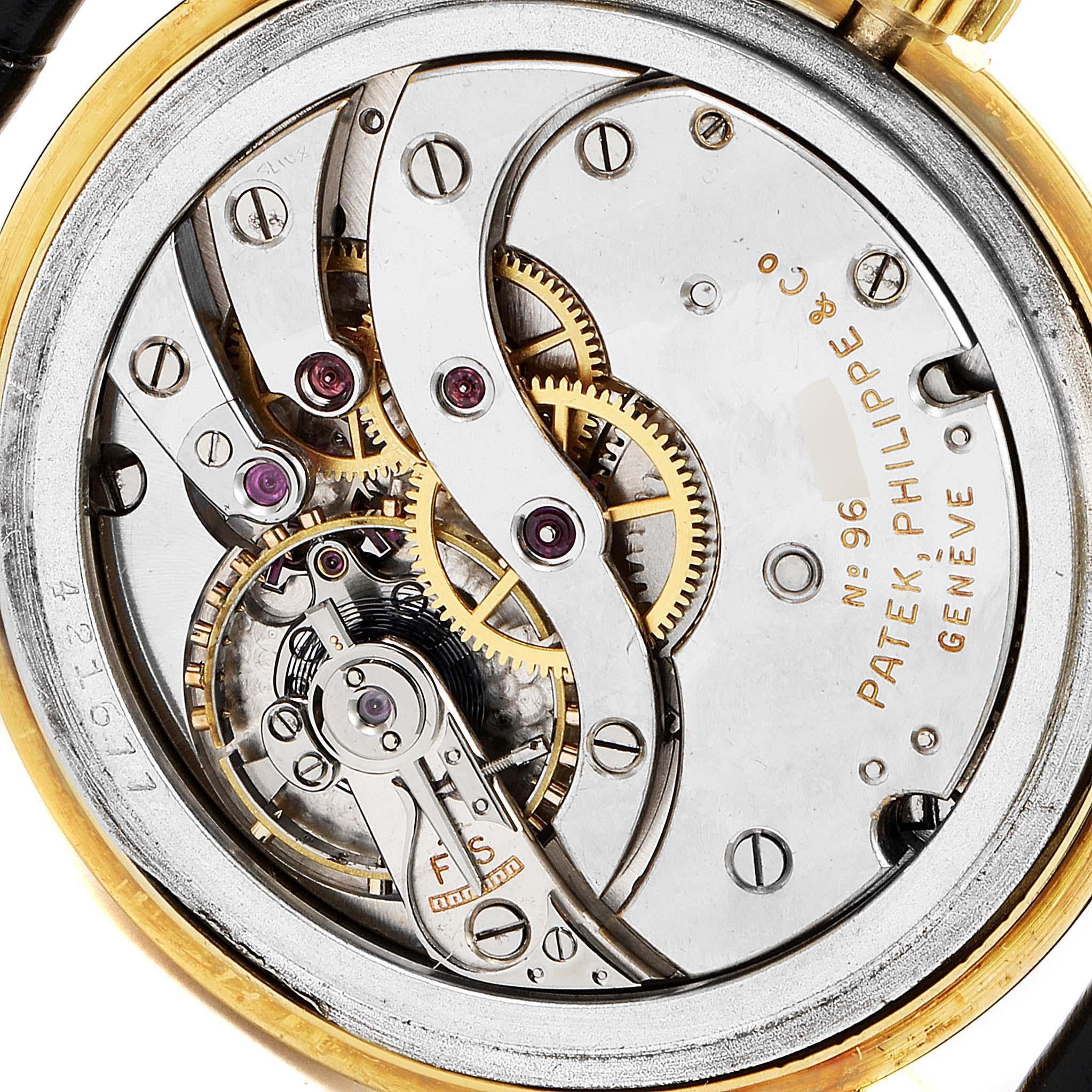 Patek Philippe Calatrava 18K Gelbgold Vintage Herrenuhr 2430 im Angebot 5
