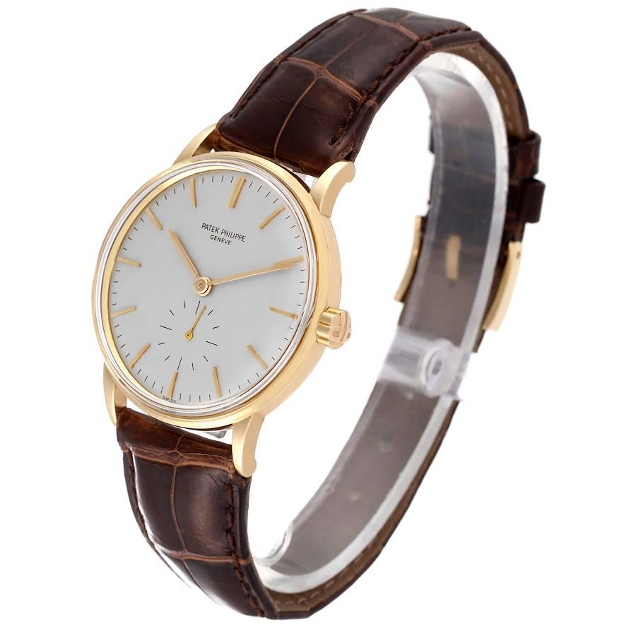 Patek Philippe Calatrava 18k Gelbgold Vintage Herrenuhr 3425 im Angebot 1