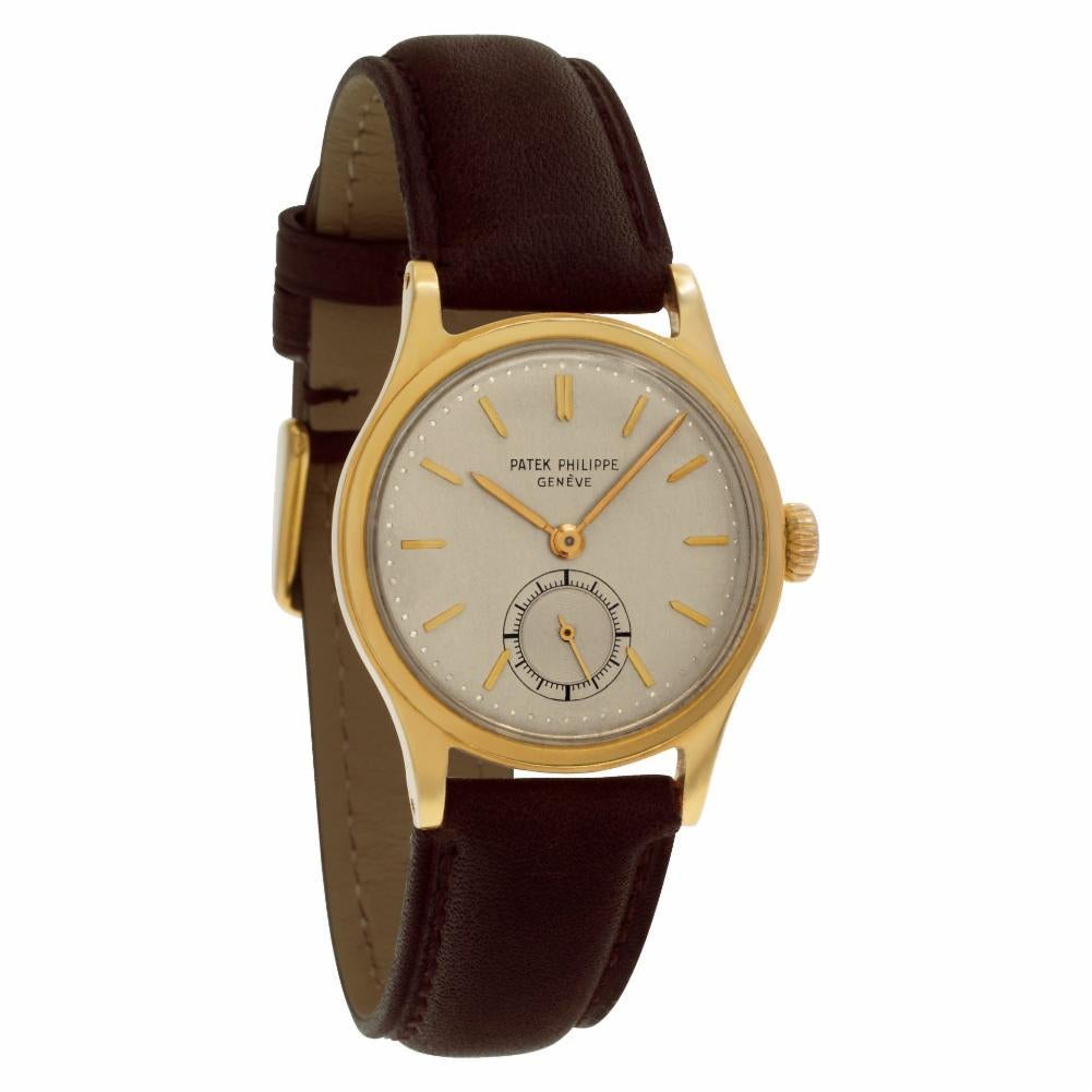 Contemporary Patek Philippe Calatrava 2451 18 Karat Cream Dial Manual Watch