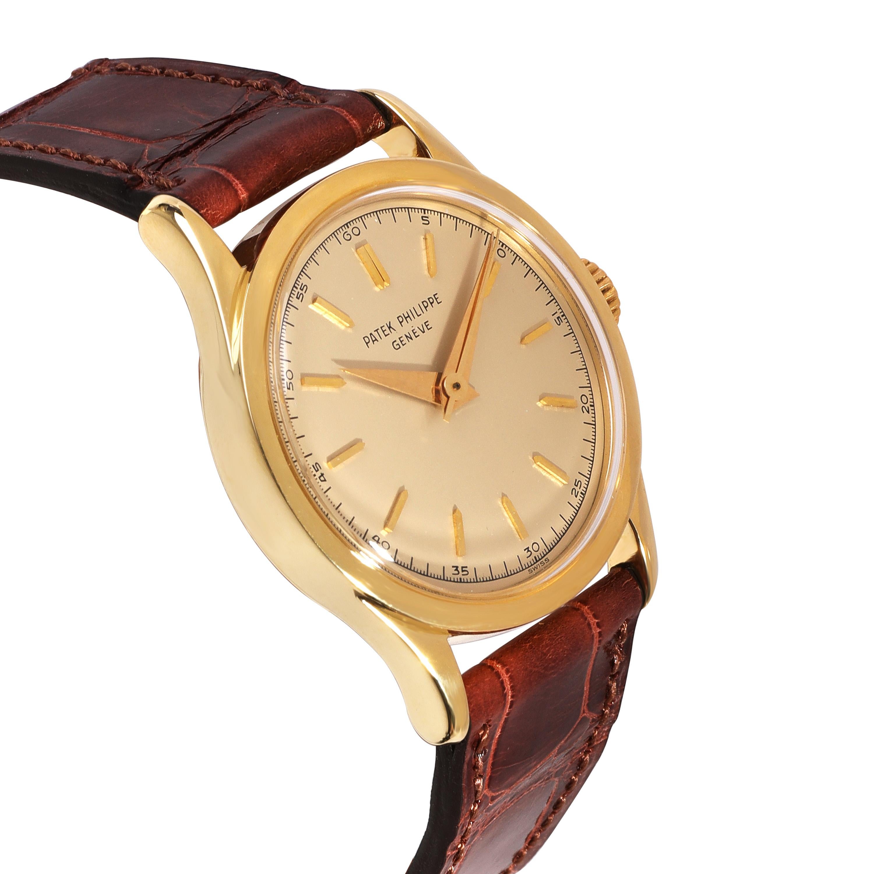 Patek Philippe Calatrava 2555 Unisex-Uhr in Gelbgold in Gelbgold im Angebot 1