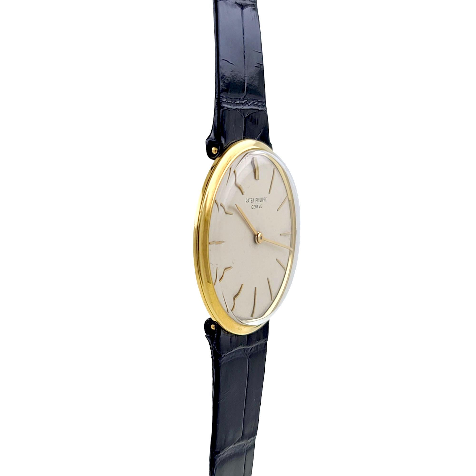 Patek Philippe Calatrava 2591 18k Gold 23-300 Geneva 1950 Ellipse Disco Volante 6
