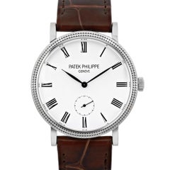 Patek Philippe Calatrava 31mm 18K White Gold White Dial Watch 7119G