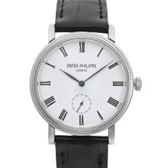 Patek Philippe Calatrava 31mm 18K White Gold White Dial Watch 7119G