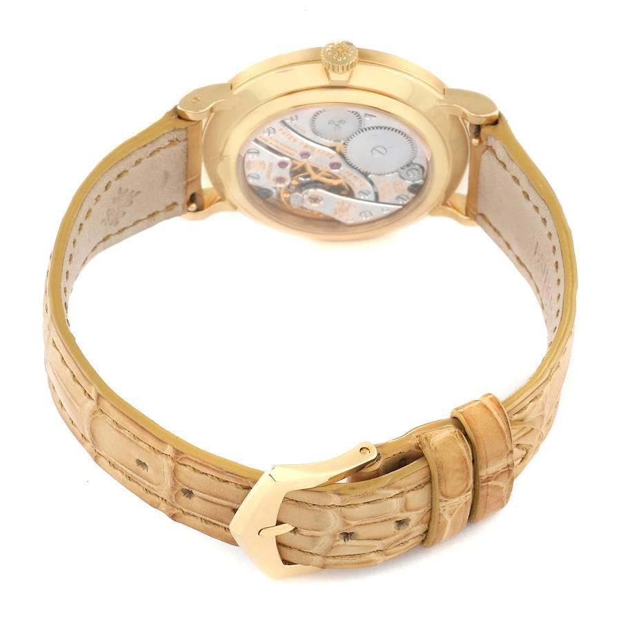 Patek Philippe Calatrava Yellow Gold Beige Strap Ladies Watch 7119 4