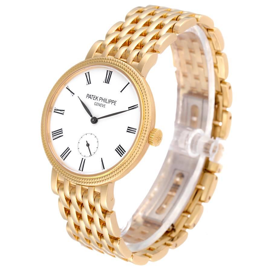 Damenuhr 7119 von Patek Philippe Calatrava aus Gelbgold im Angebot 1