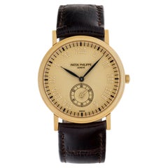 Patek Philippe Calatrava 18k Yellow Gold with Gold Guilloche Dial