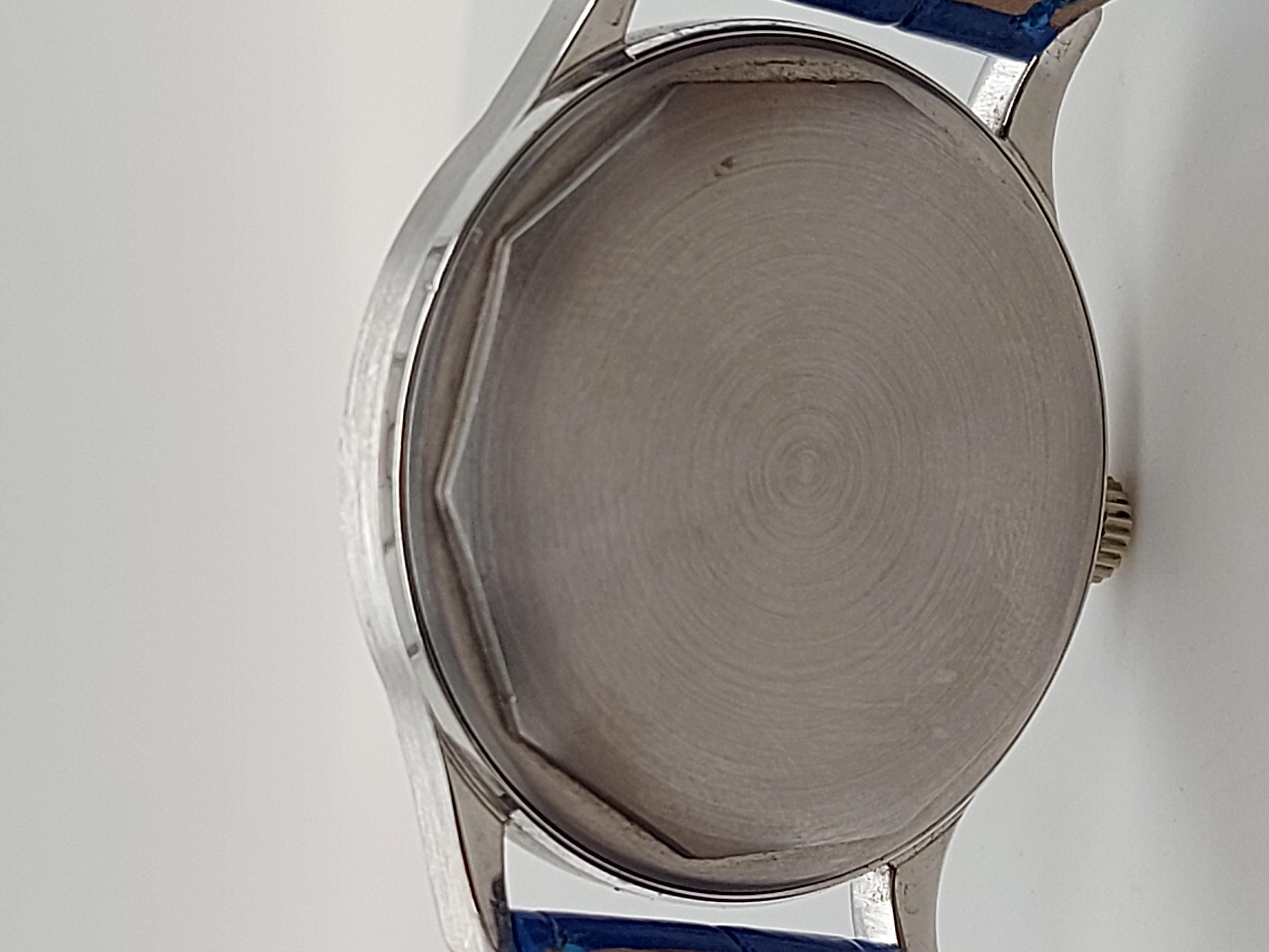 Patek Philippe Calatrava 3514 Armbanduhr:: Automatik:: Gehäuse aus Weißgold:: blaues Zifferblatt 4