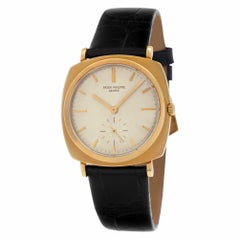 Patek Philippe Calatrava 3525 18 Karat Pearl White Dial Automatic Watch