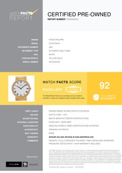 Patek Philippe Calatrava 3591, Certified and Warranty
