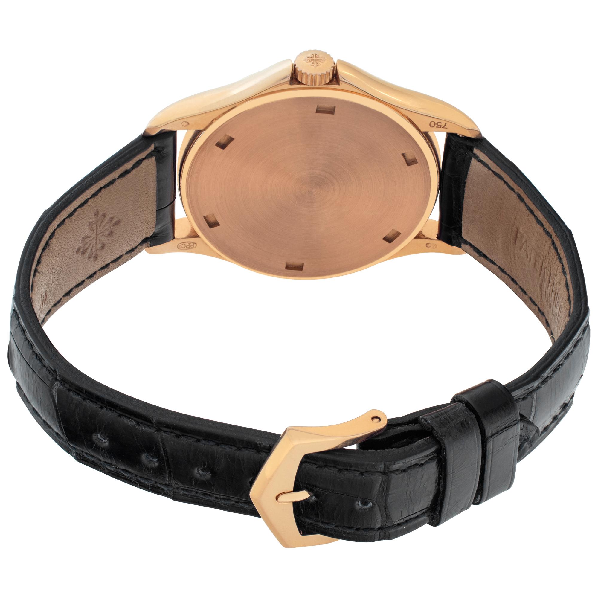 Patek Philippe Calatrava 18k Rose Gold Wristwatch Ref 5115R-001 In Excellent Condition For Sale In Surfside, FL