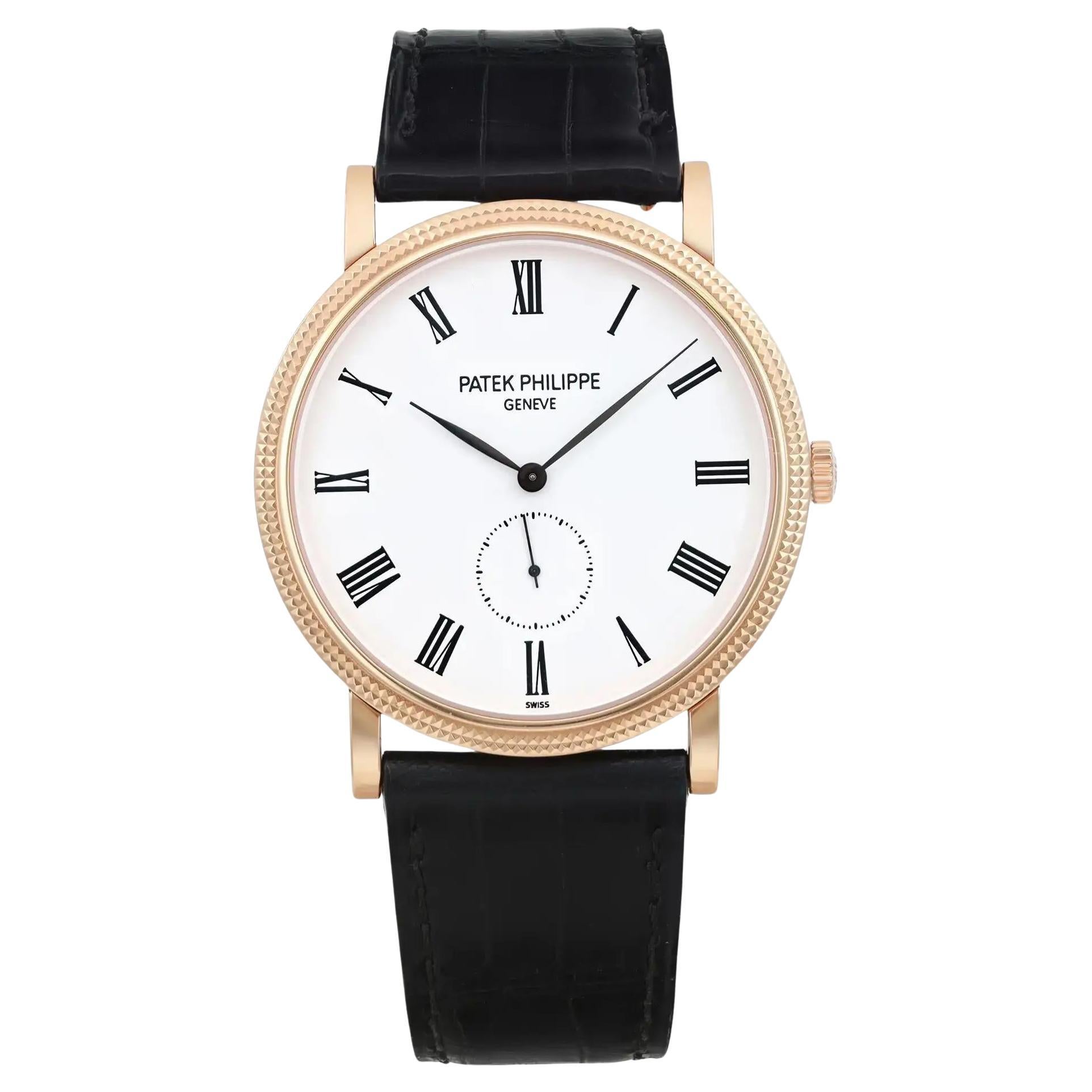 Patek Philippe Calatrava 36mm 18K Rose Gold Mens Hand Wind Watch 5119R-001