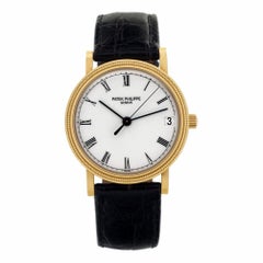 Patek Philippe Calatrava 3802 18 Karat White Dial Automatic Watch