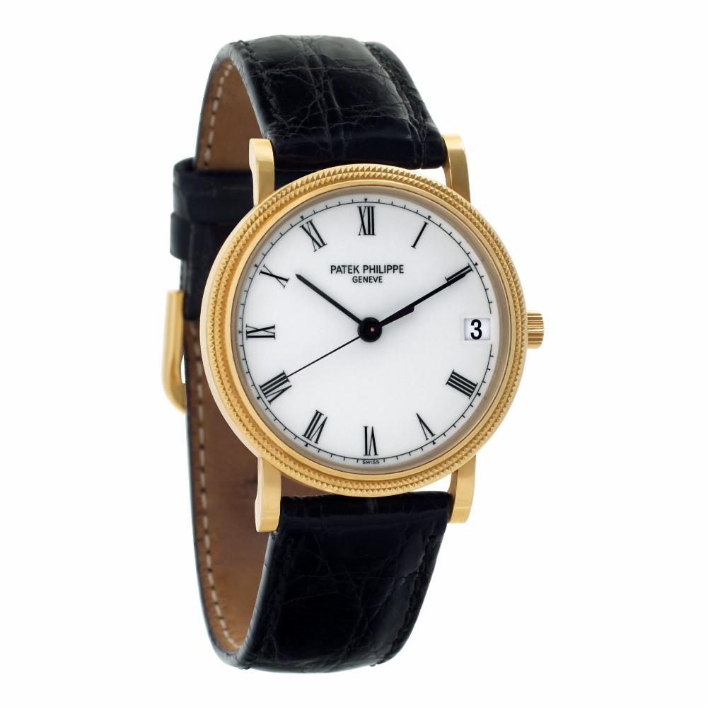 Patek Philippe Calatrava 3802 18 Karat White Dial Automatic Watch In Excellent Condition In Miami, FL