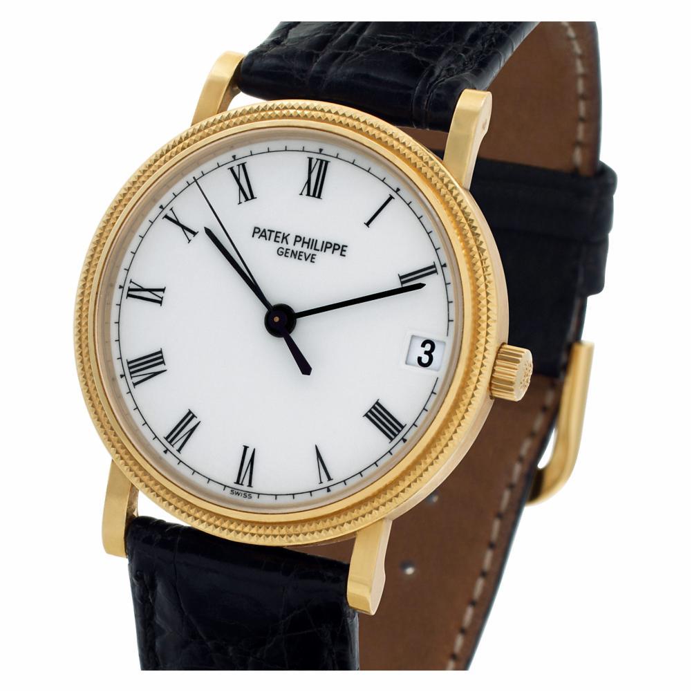 Women's Patek Philippe Calatrava 3802 18 Karat White Dial Automatic Watch
