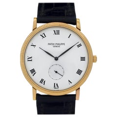 Patek Philippe Calatrava 3919 18 Karat Yellow Gold White Dial Manual Watch