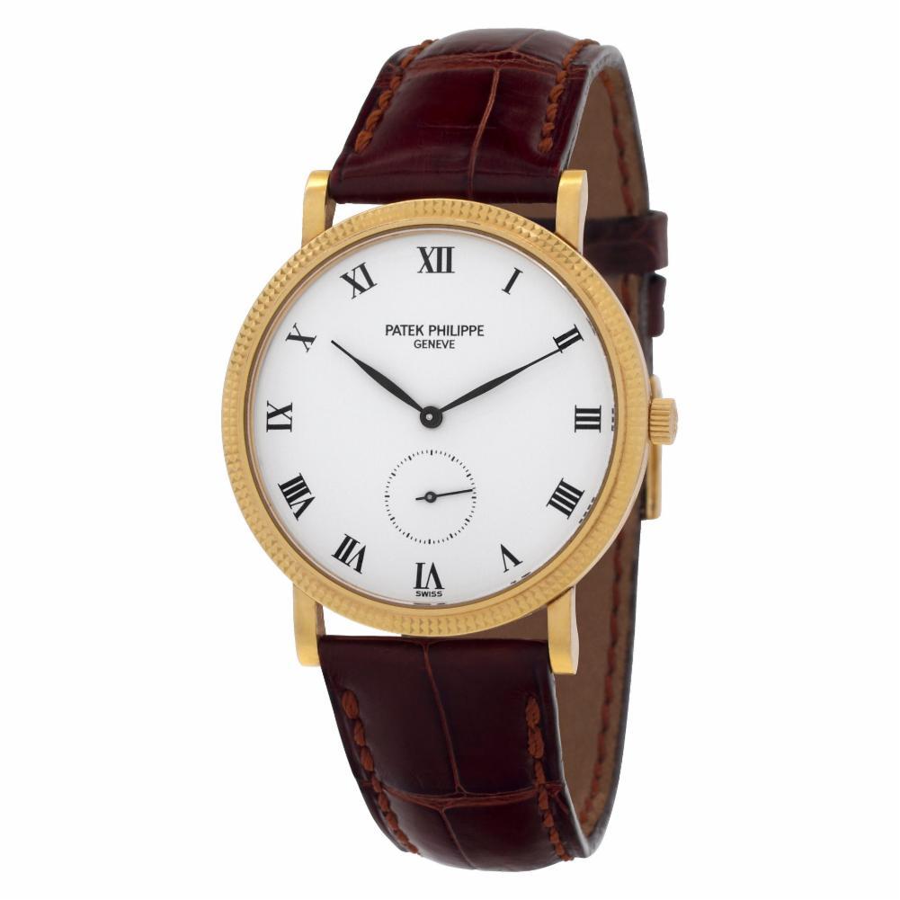 Contemporary Patek Philippe Calatrava 3919, White Dial, Certified and Warranty