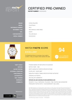 Patek Philippe Calatrava 3919, Certified and Warranty