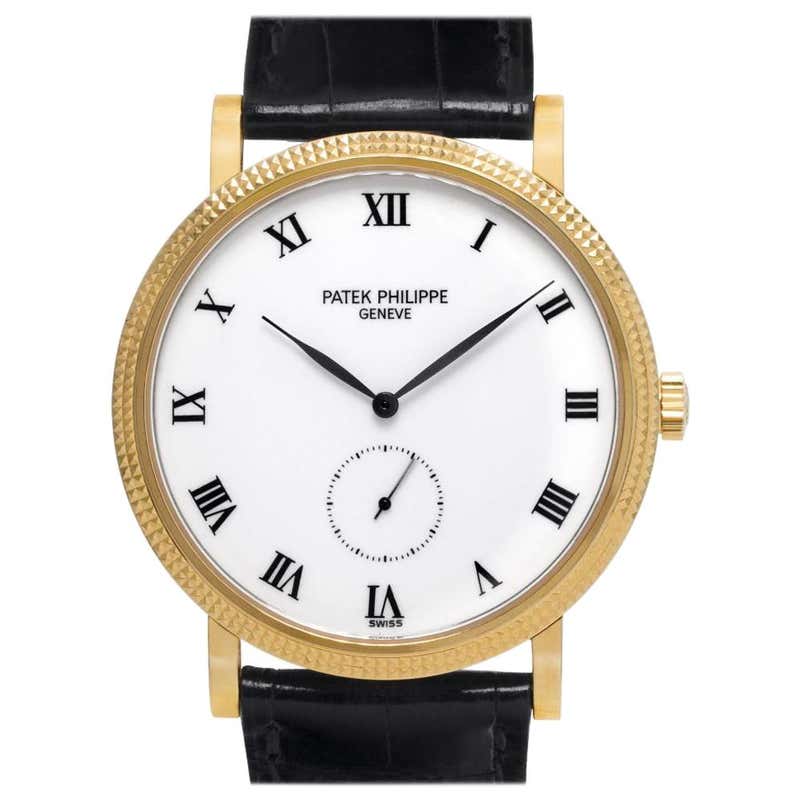 Patek Philippe White Gold Calatrava Wristwatch with Hobnail Bezel Ref ...