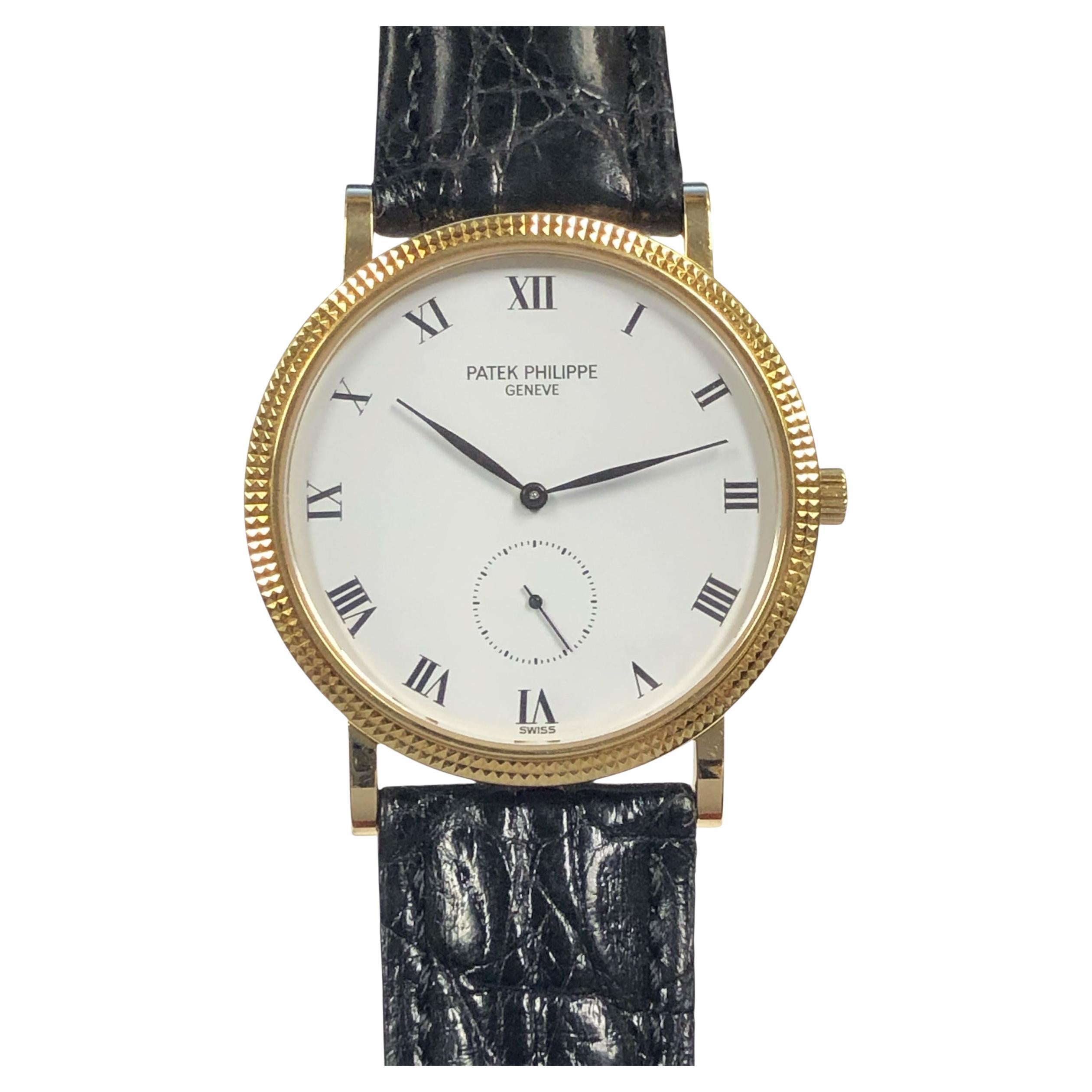 Patek Philippe Calatrava 3919 Yellow Gold Mechanical Wrist Watch complete set