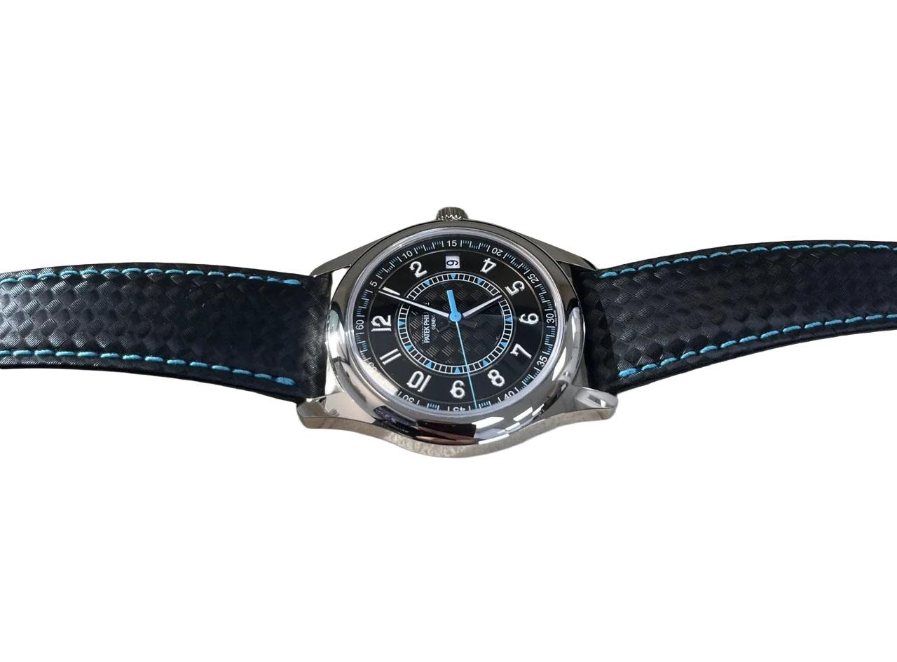 Patek Philippe Calatrava 40mm Blue Date Sweep Seconds (Ref# 6007G-011) For Sale 7