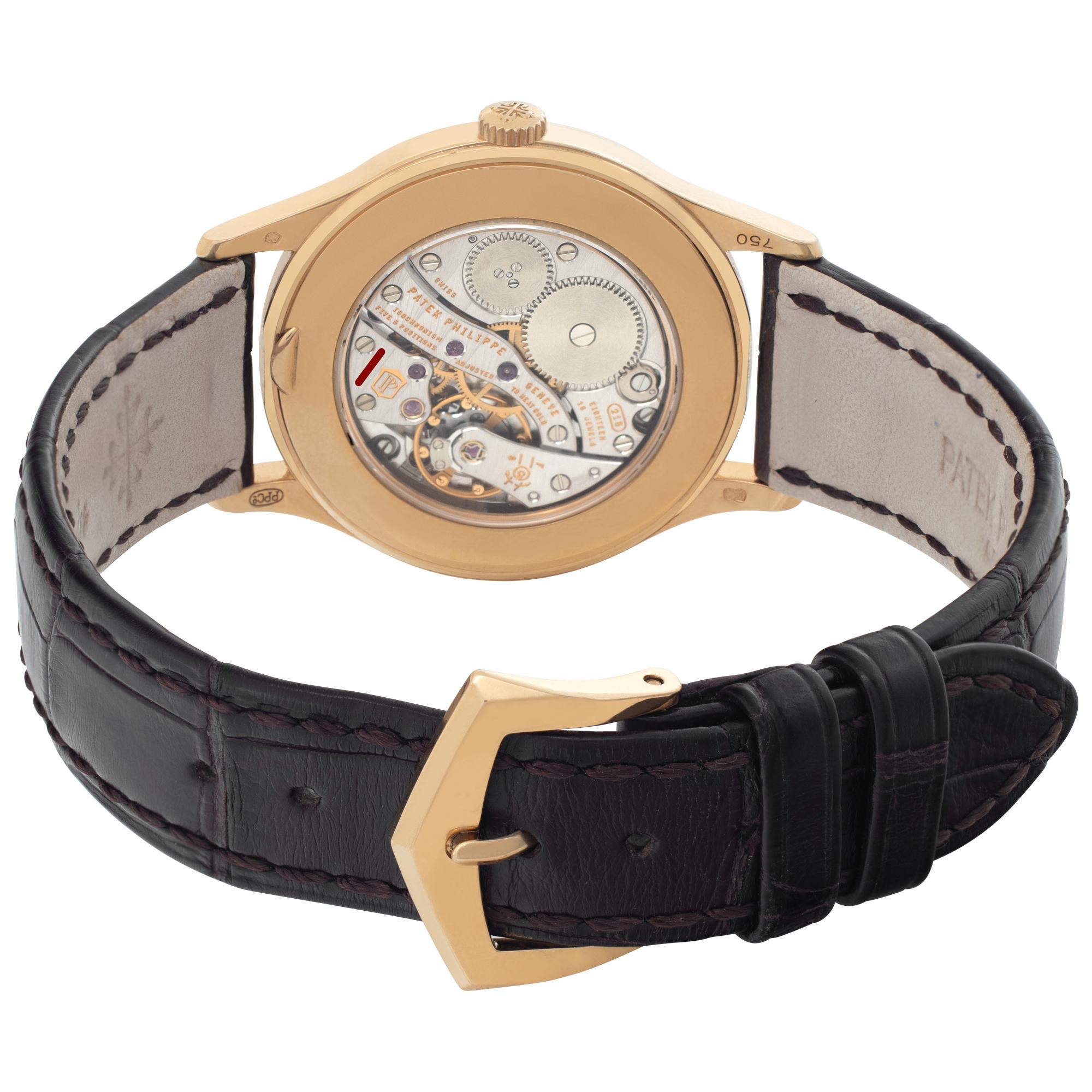 Patek Philippe Calatrava 4897r in Roségold mit einem Brown Zifferblatt 33mm Manuelle Uhr Damen im Angebot