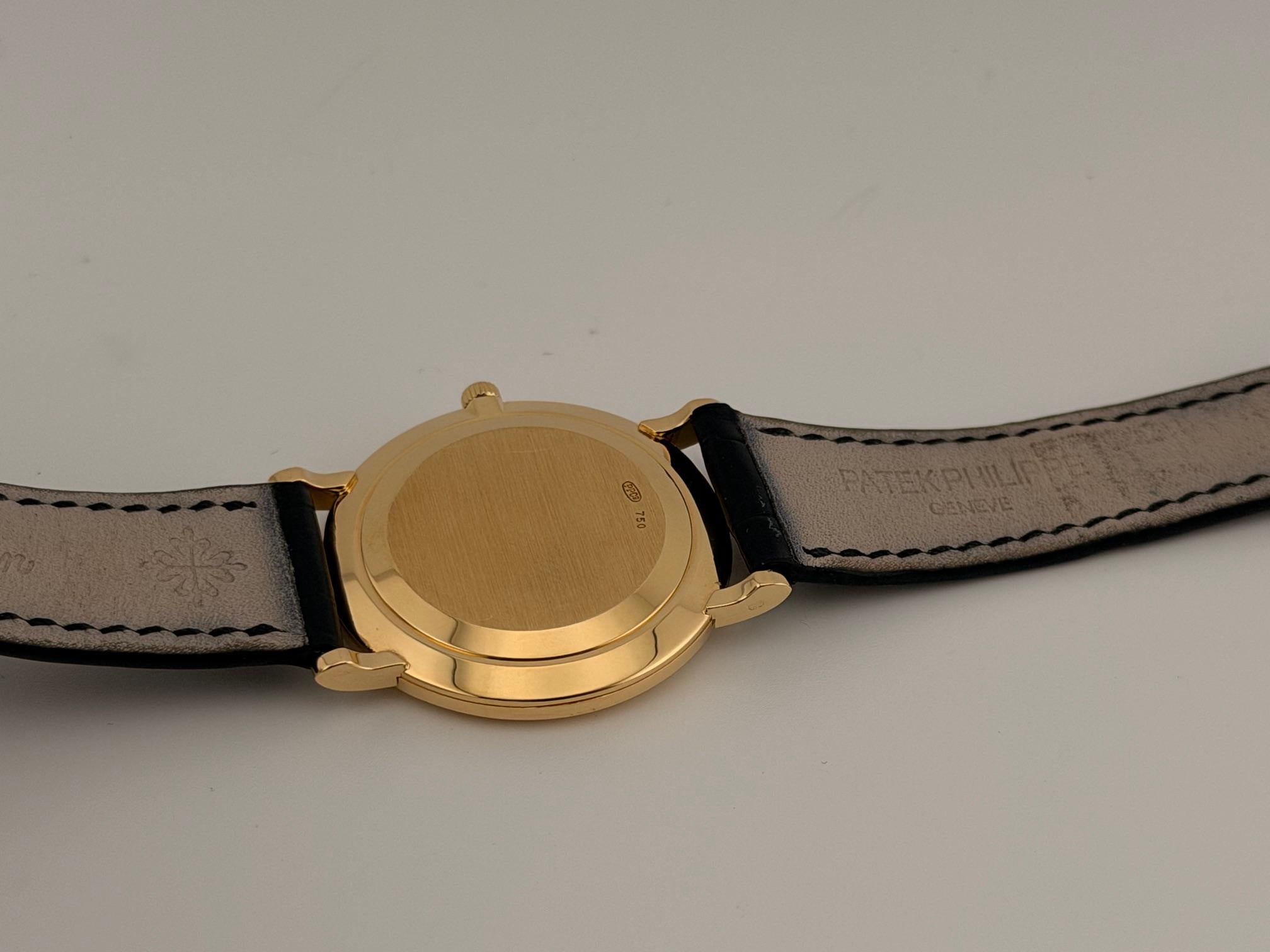 Patek Philippe Calatrava 5022 33mm White Dial Manual Wind 18k Yellow Gold For Sale 2