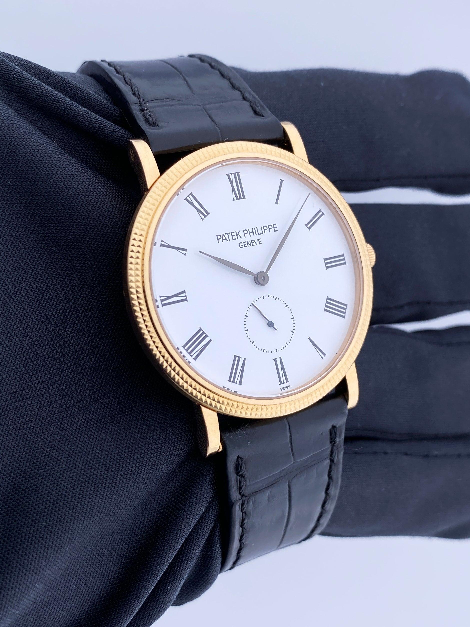 Patek Philippe Calatrava 5119r 18k Rose Gold Mens Watch Papers For Sale ...