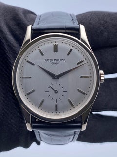 Patek Philippe Calatrava 5196G 18K White Gold Mens Watch Box Papers