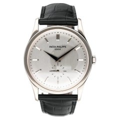Patek Philippe Calatrava 5196G 18K White Gold Mens Watch Box Papers