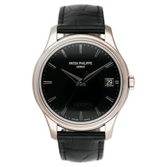 Patek Philippe Calatrava 5227G Black Dial Mens Watch Box Papers