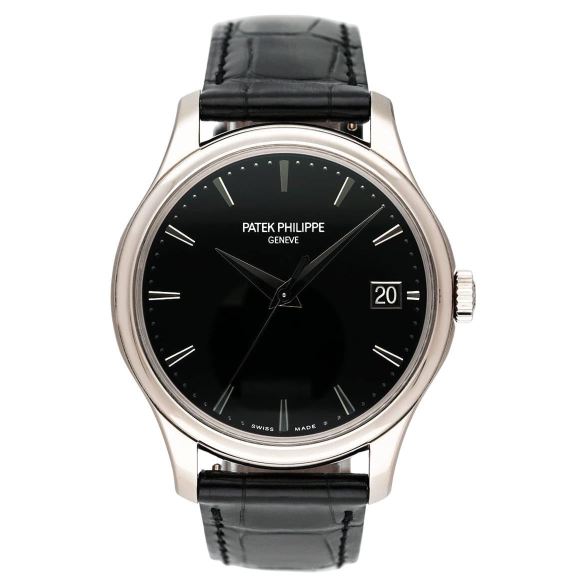 Patek Philippe Calatrava 5227G Black Dial Mens Watch Box Papers