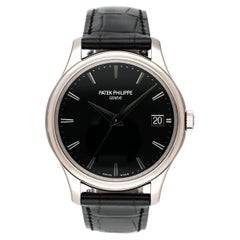 Patek Philippe Calatrava 5227G Black Dial Mens Watch Box Papers