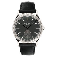 Patek Philippe Calatrava 6119G Charcoal Gray Dial Mens Watch Box Papers