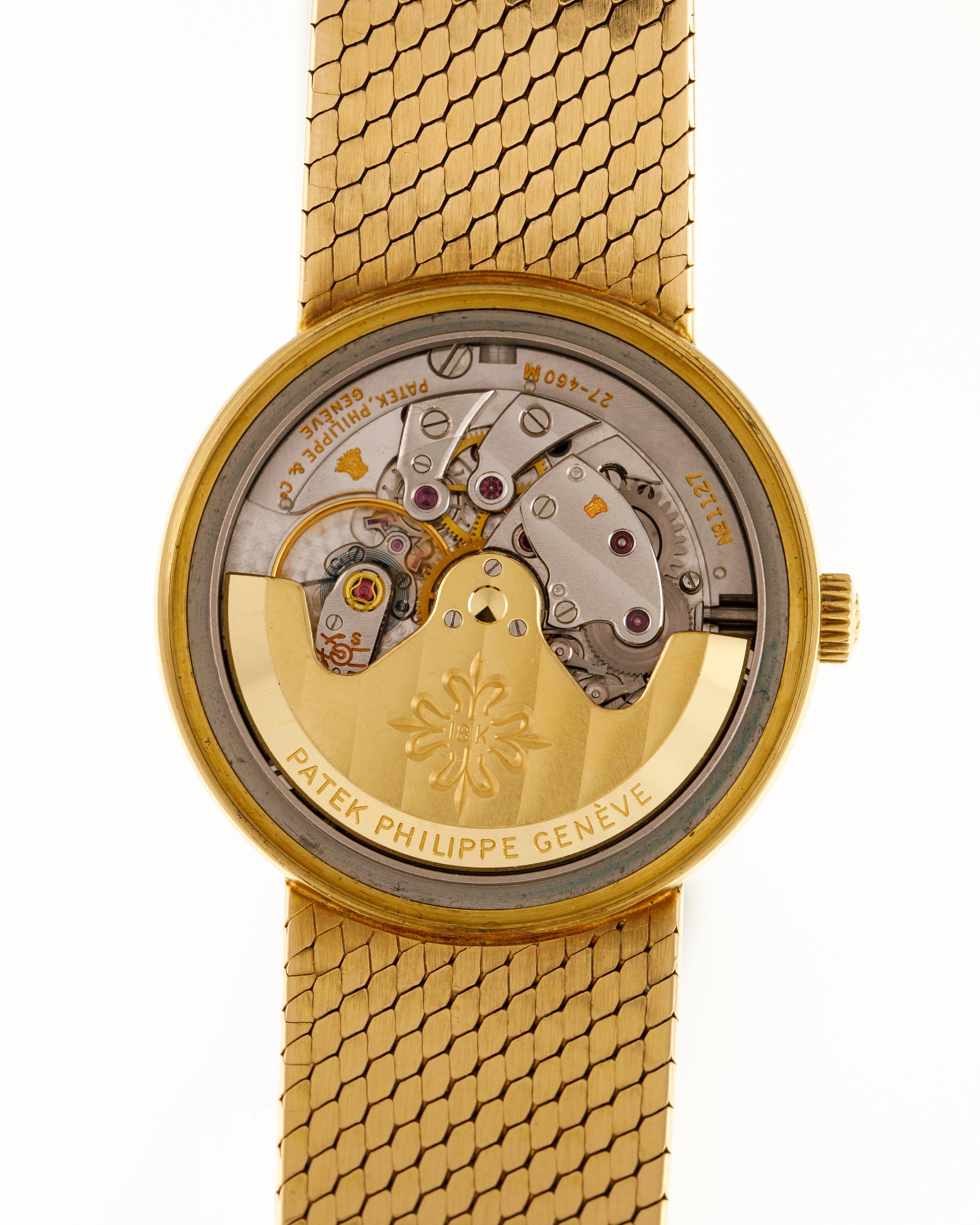 Women's Patek Philippe Calatrava Automatic Wrist Watch Ref. 3514/8 18 Carat Yellow Gold For Sale