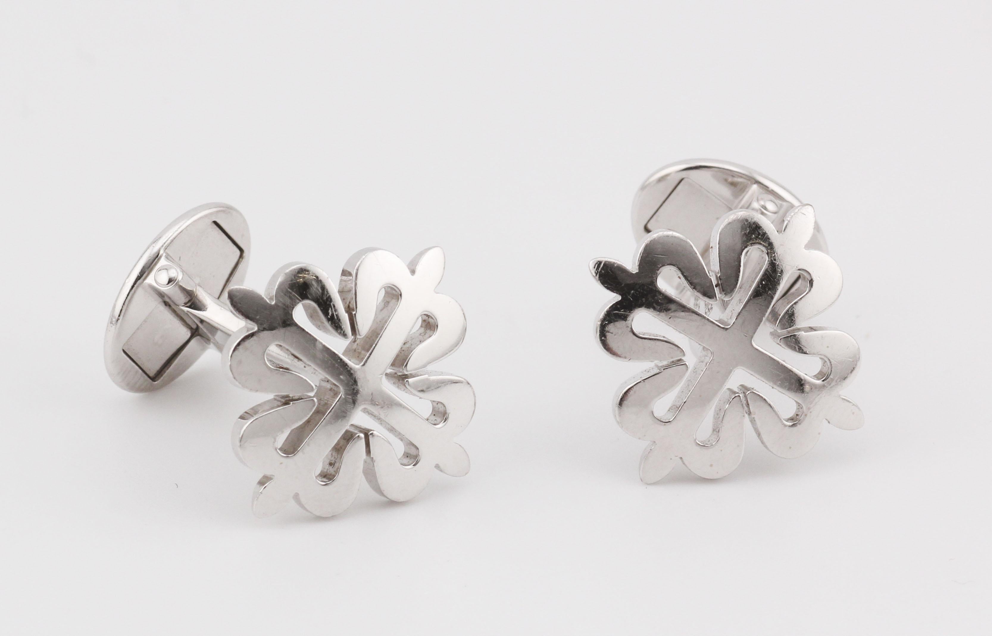 Patek Philippe Calatrava Cross 18K White Gold Cufflinks  2059083GR001 In Excellent Condition In Simpsonville, SC