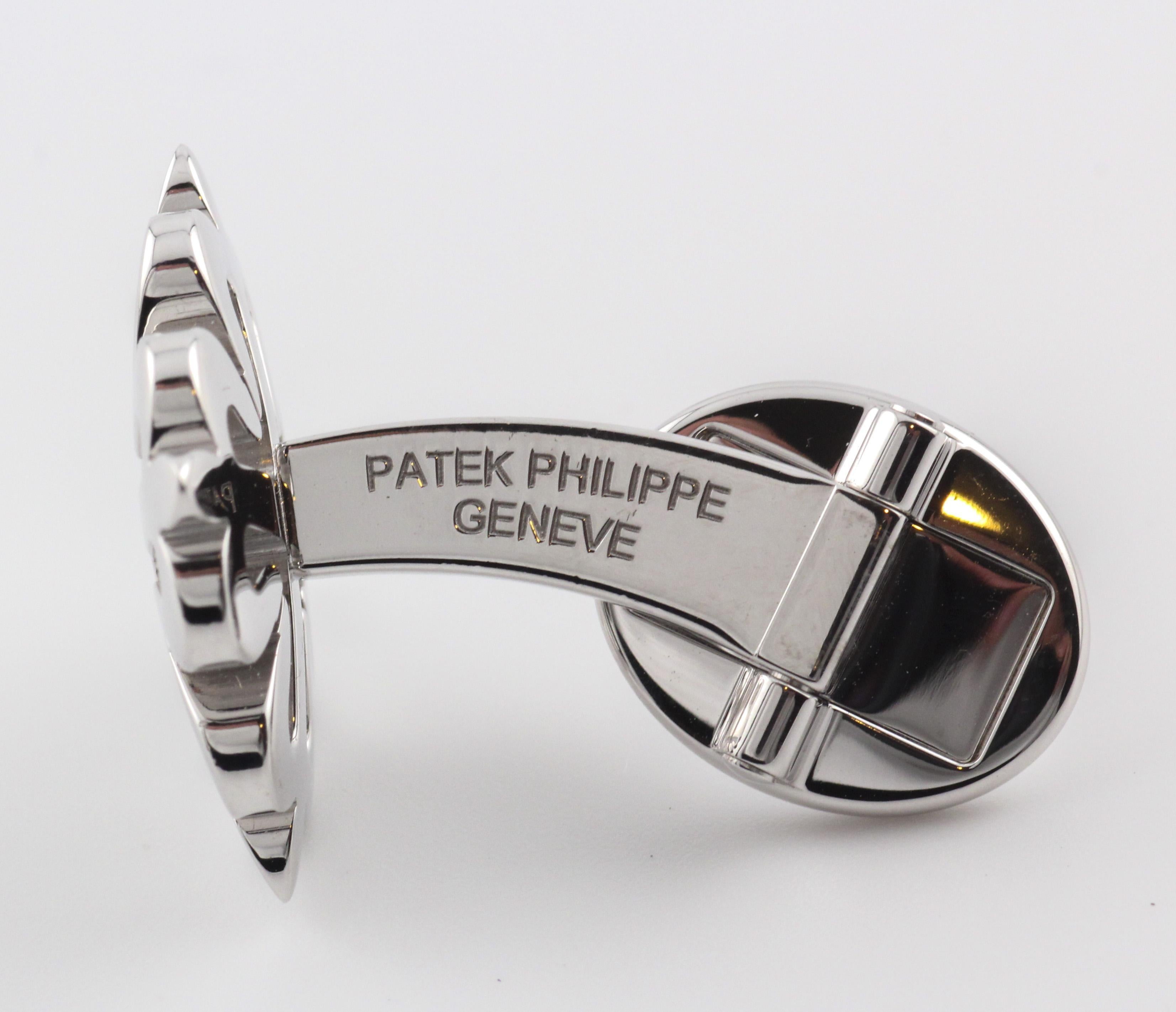 Patek Philippe Calatrava Cross 18K White Gold Cufflinks  3