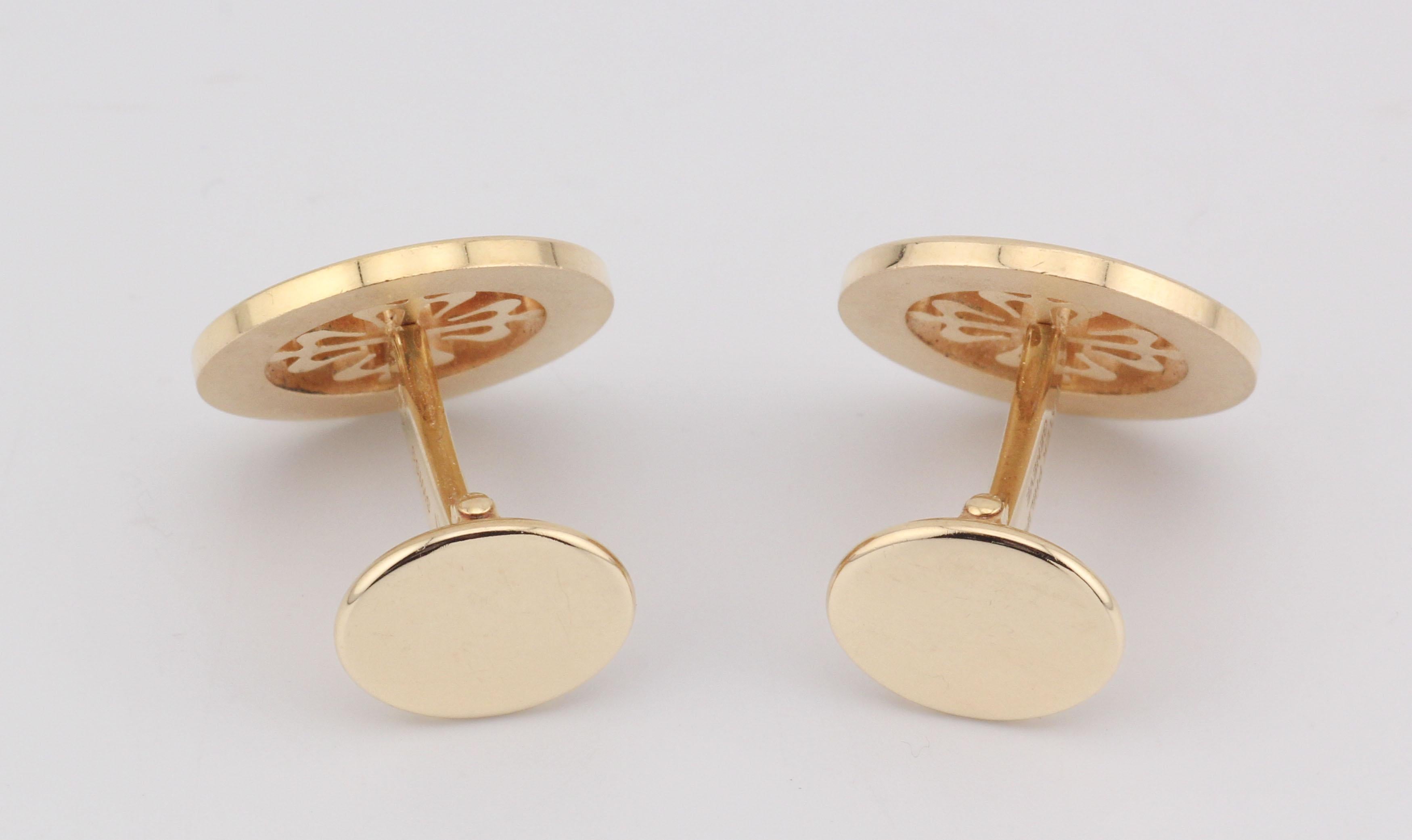 Men's Patek Philippe Calatrava Cross 18k Yellow Gold Cufflinks For Sale