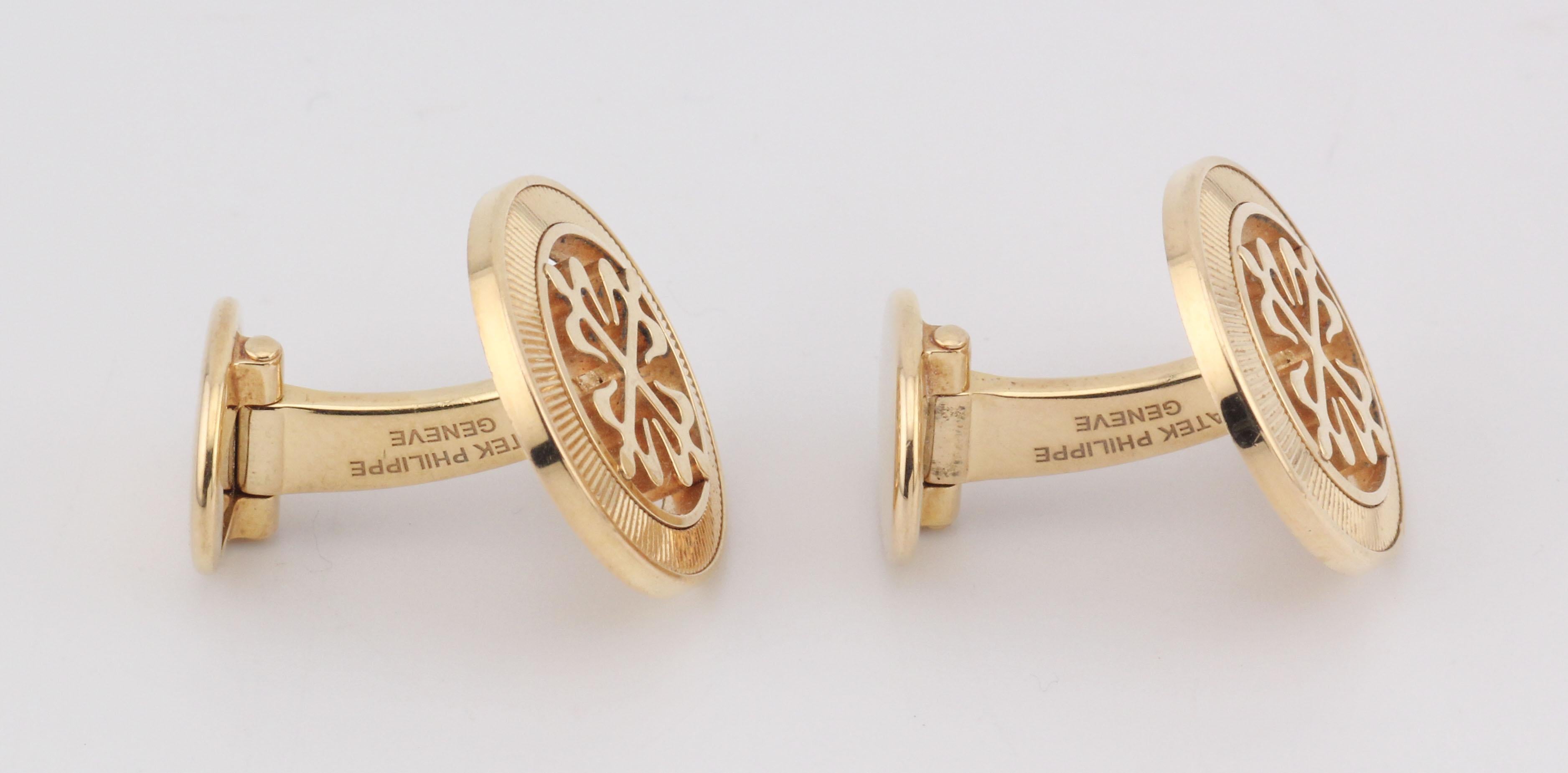 Patek Philippe Calatrava Cross 18k Yellow Gold Cufflinks For Sale 1