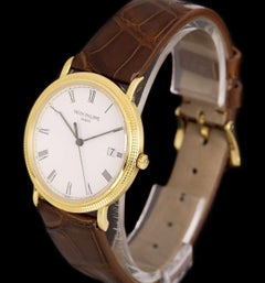 Patek Philippe Calatrava Gents 18k Yellow Gold White Porcelaine Dial 3944J-001