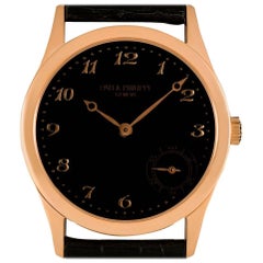 Patek Philippe Calatrava Gents Rose Gold Black Dial 5026R-001 Automatic Watch