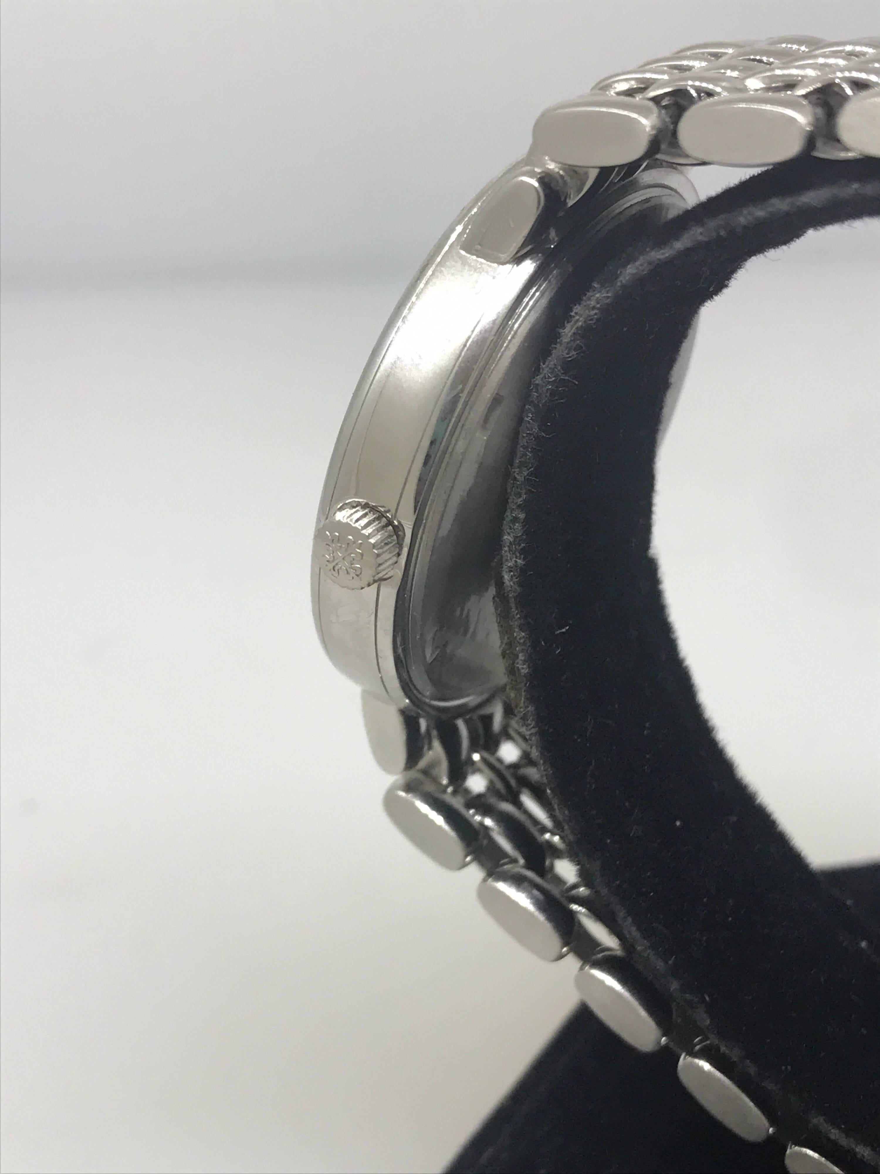 Patek Philippe Calatrava Gold Silver Diamond Dial Bracelet Men’s Watch 3998 For Sale 1