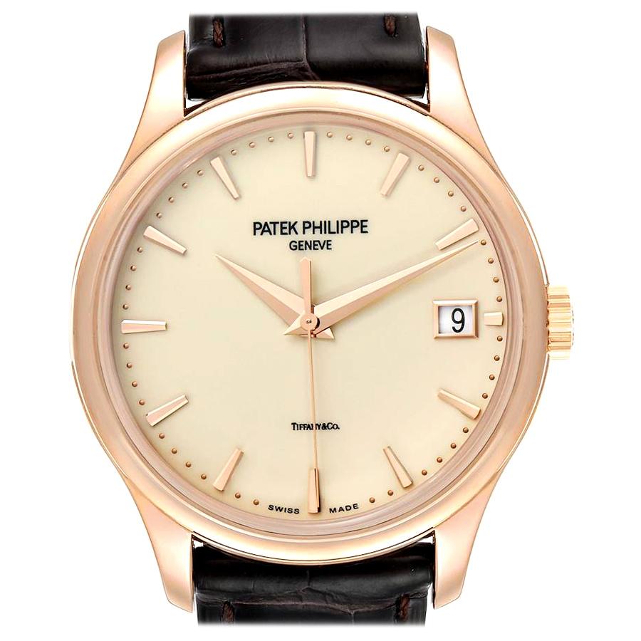 Patek Philippe Calatrava Hunter Case Rose Gold Mens Watch 5227 Box Papers For Sale