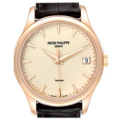 Patek Philippe Calatrava Hunter Case Rose Gold Mens Watch 5227 Box Papers