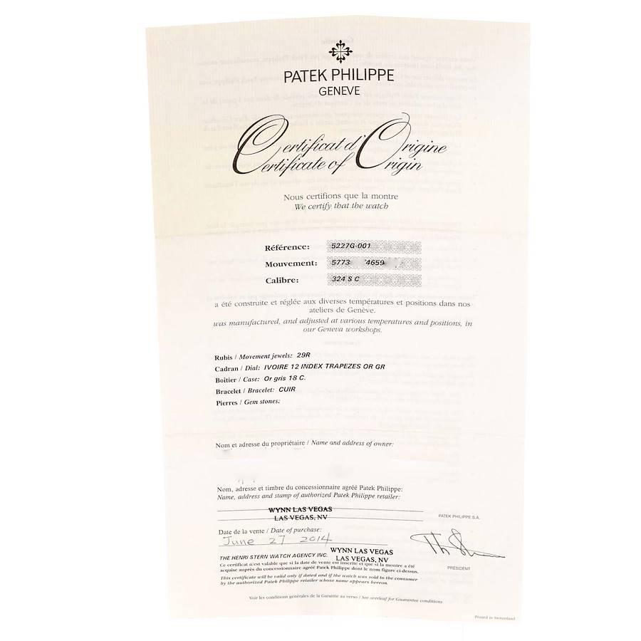 Patek Philippe Calatrava Hunter Case White Gold Mens Watch 5227 Papers For Sale 4