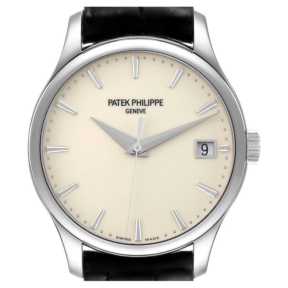 Patek Philippe Calatrava Hunter Case White Gold Mens Watch 5227G