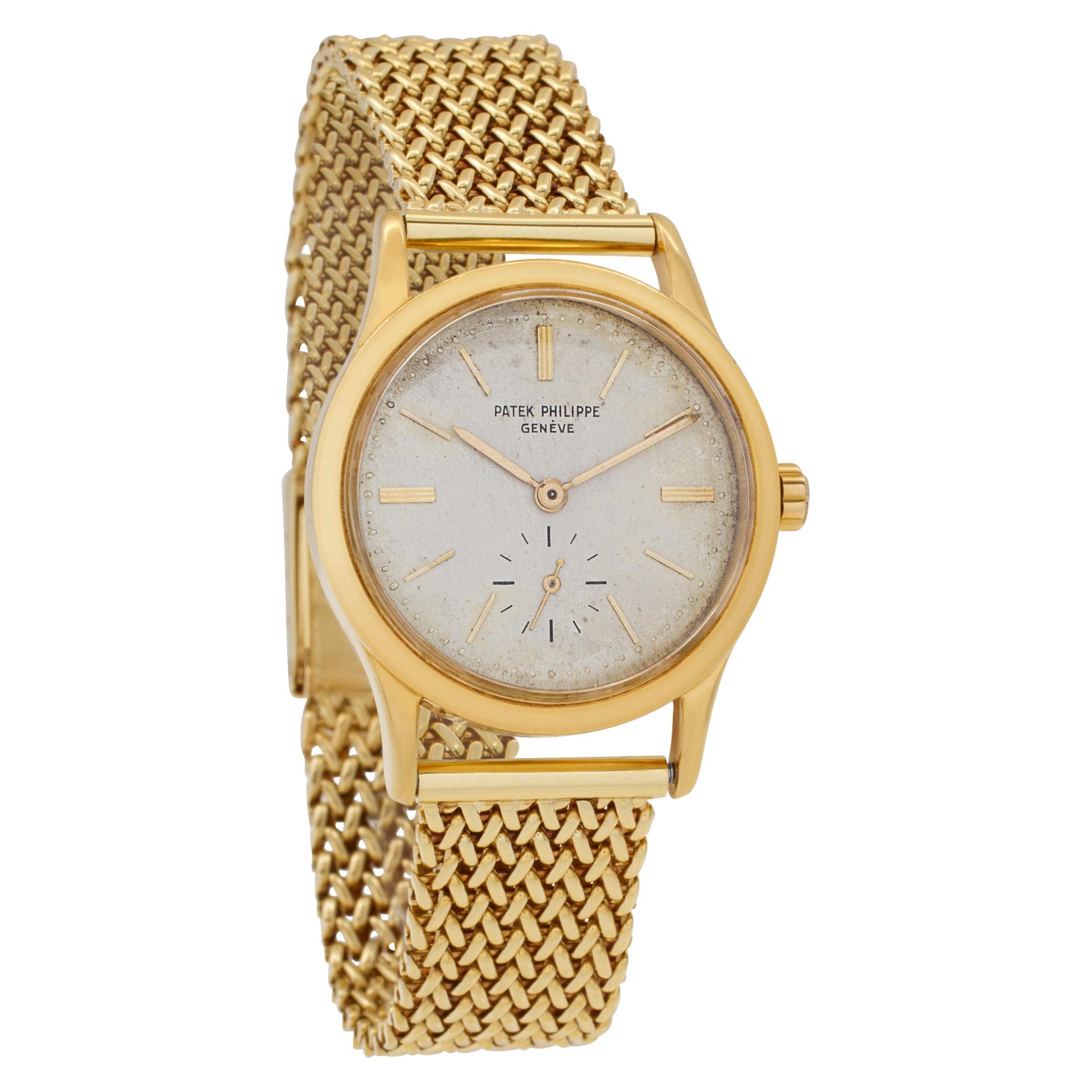 Patek Philippe Calatrava in 18k Yellow Gold Vintage Rare Wristwatch In Excellent Condition In Surfside, FL