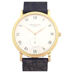 Reloj Patek Philippe Calatrava de cuerda manual Esfera romana Oro amarillo
