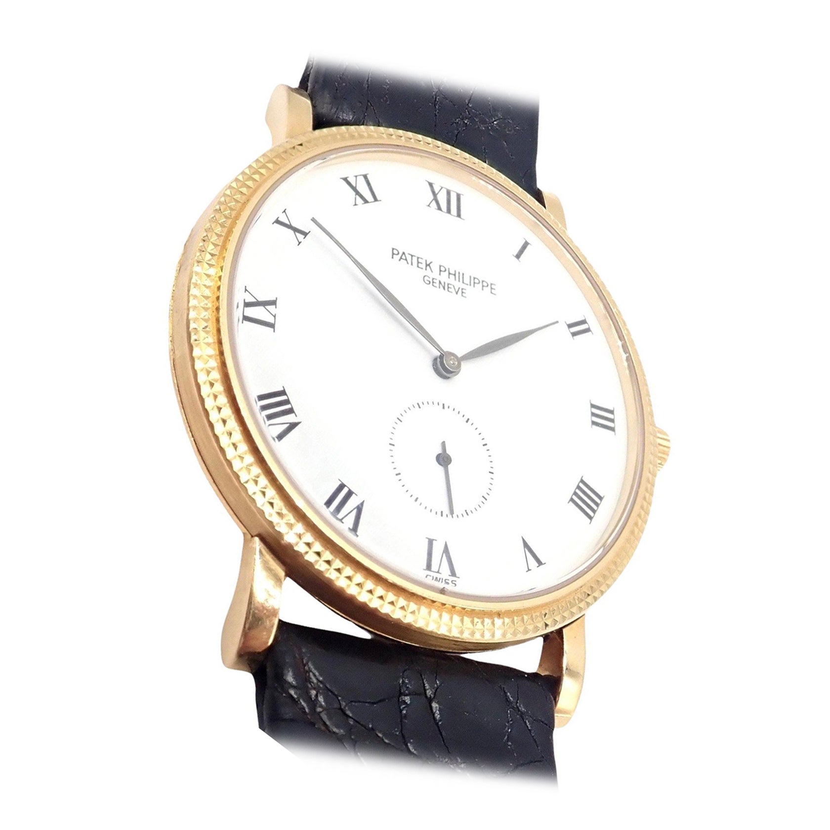 Reloj Patek Philippe Calatrava de cuerda manual Esfera romana Oro amarillo en venta