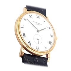 Reloj Patek Philippe Calatrava de cuerda manual Esfera romana Oro amarillo